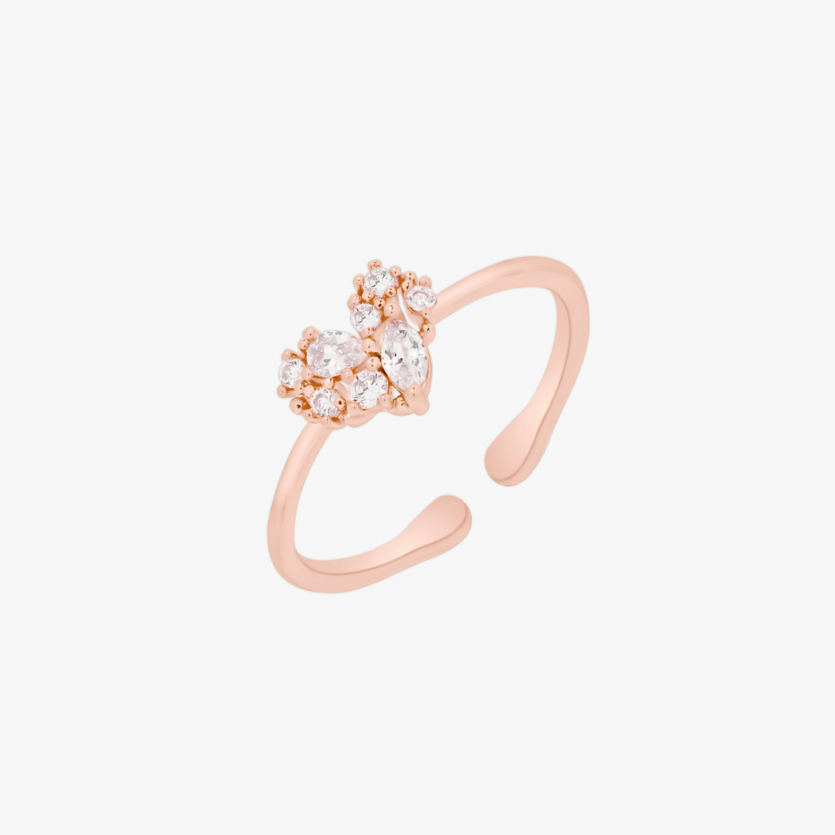 Cubic Love Heart Ring
